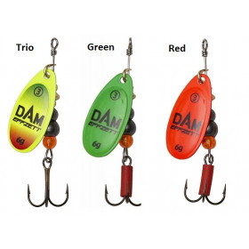 Blestivka DAM Effzett Fluo Spinner št:4 10g- trio