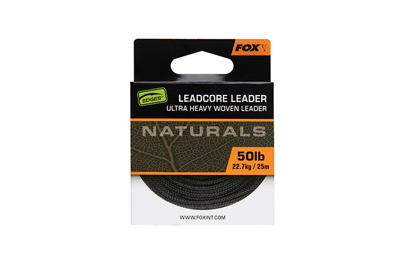 Fox Naturals Leadcore Leader Ultra Heavy Woven 50lb 25m