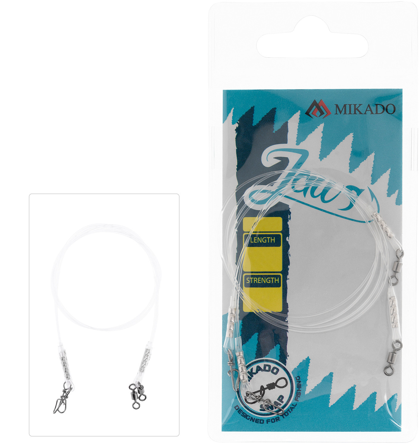 Mikado Jaws Fluorocarbon Leader 25cm 12-15kg